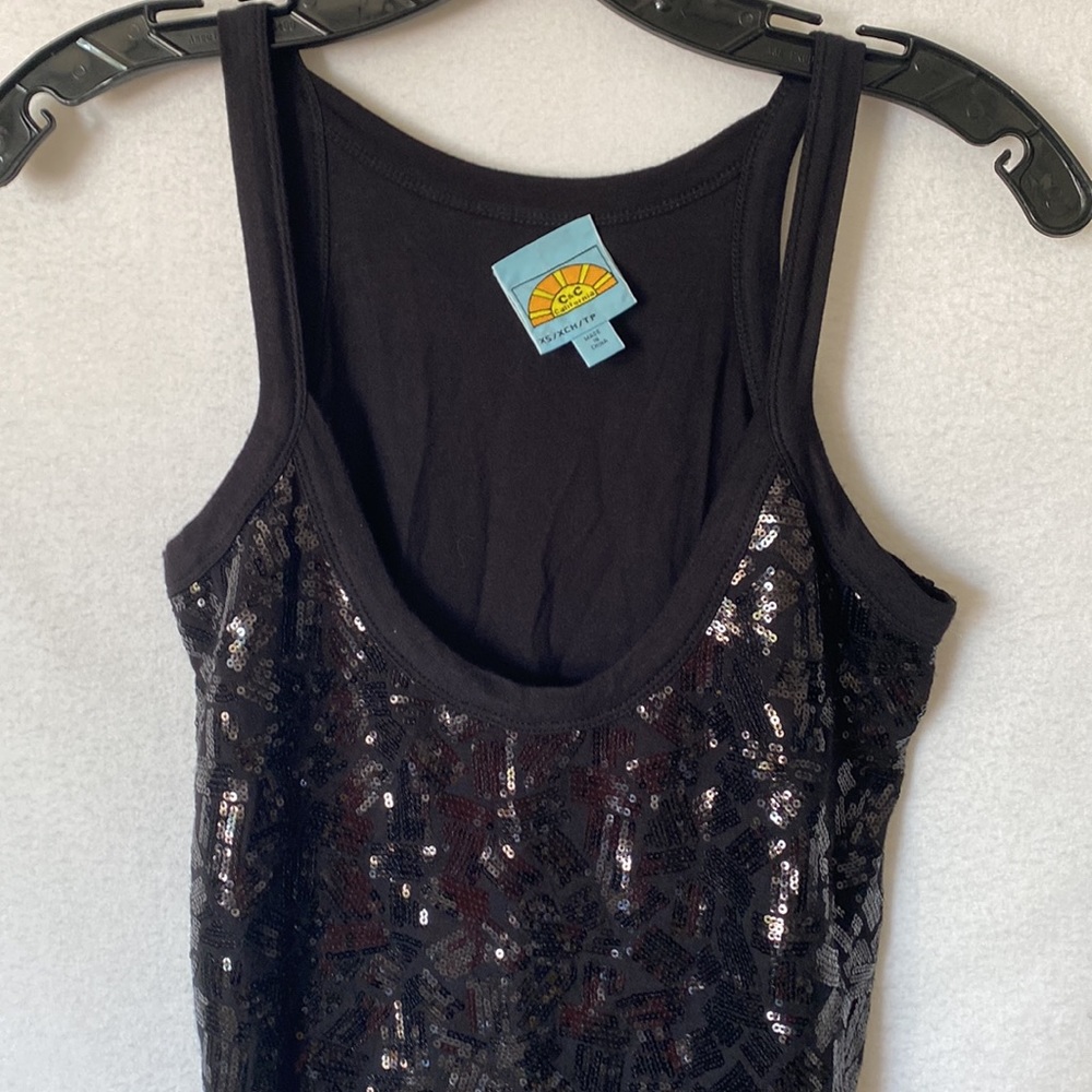 C&C Black Sequence Tank Top - image 2